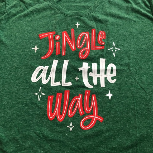Jingle All The Way Holiday Time Forest Green Tee - Picture 2 of 7